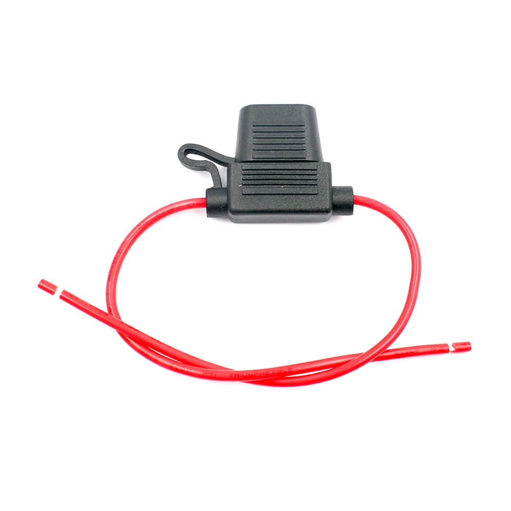 2Pcs Fuse Holder Medium Standard ATC ATO Fuse Box Socket Waterproof with Cable 5A 7.5A 10A 15A 20A 25A 30A 35A Fuse