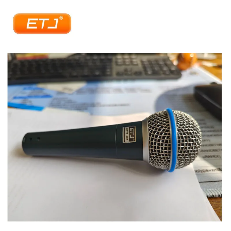 2pcs Beta58A Wired Microphone Fast Shipping Cardioid Dynamic Karaoke Vocal Stage Mic BETA 58A