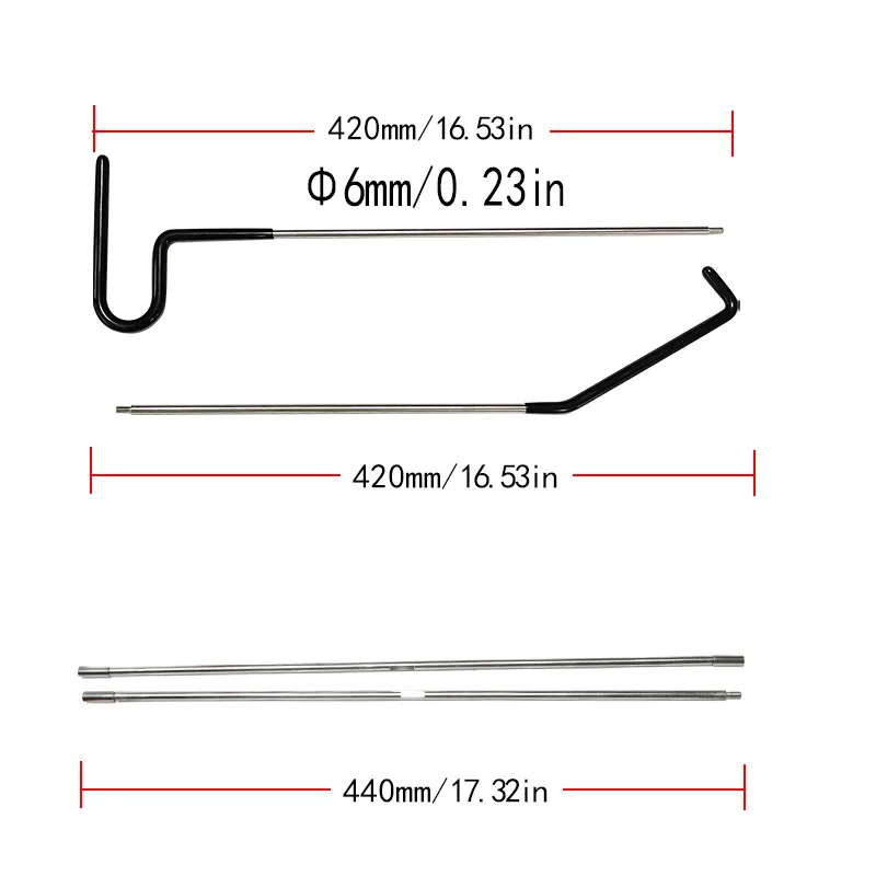 Dent Removal Rod Tool Kit Rod Hooks Tools Kit Window For Car Dent Removal Hook Tools Push Rod