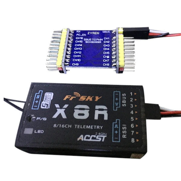 SBUS To PWM PPM Decoder 16CH PWM output Servo For Futaba Frsky X8R RXSR Airplane
