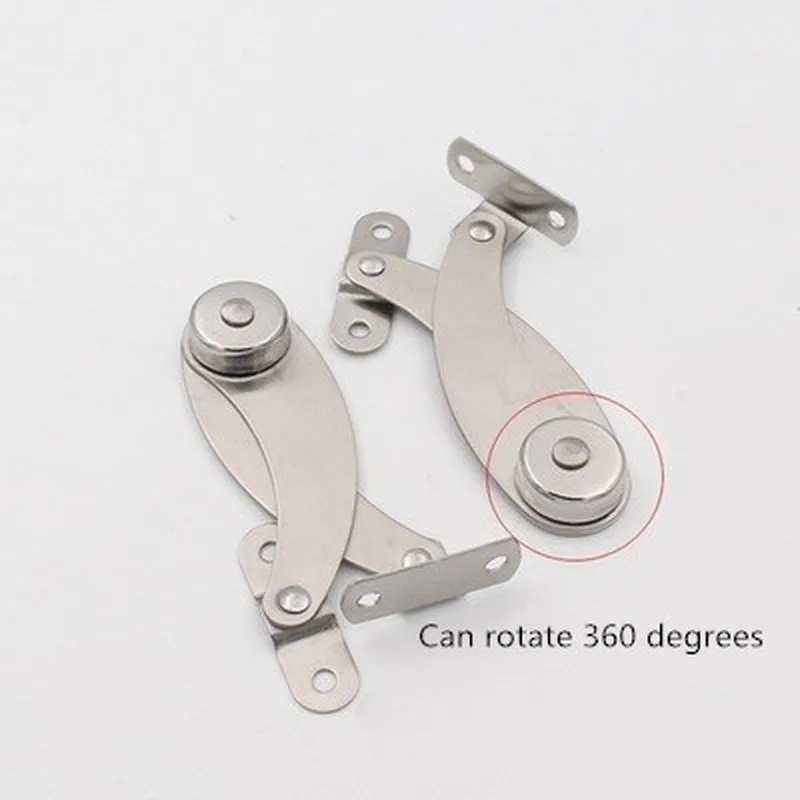 2pcs Stainless Steel Hydraulic Hinge Adjustable Randomly Stop Lift Up Flap Stay Support Hinges Cabinet Door Furniture Hardware