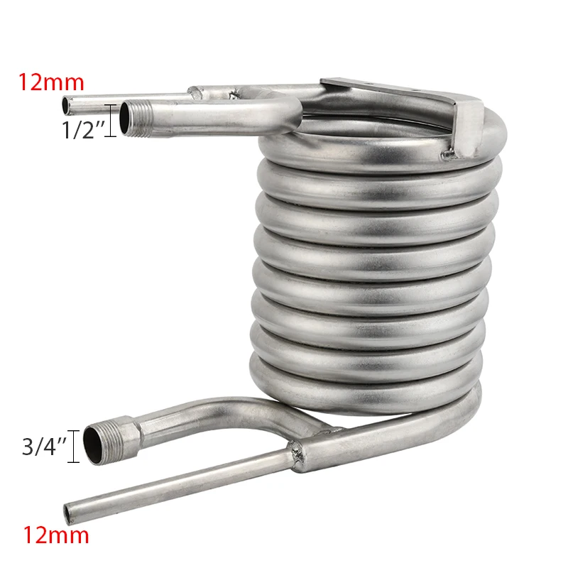 Imagem -02 - Contrafluxo Wort Chiller Resfriadores de Tubo de Bobina Acessórios de Mangueira de Jardim Homebrew Beer Cooler Contrafluxo Wort Chiller Aço Inoxidável