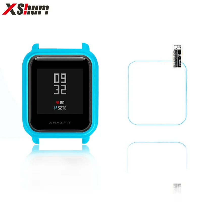 XShum Amazfit bip case protector for Xiaomi amazfit bip Accessories Bumper Screen Protection Protective Shell Case