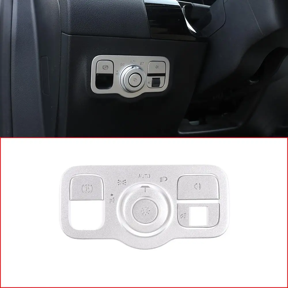 Car Accessories For Mercedes Benz A B CLA GLB GLA Class W177 W247 X156 X247 Stainless Steel Headlight Switch Frame Trim sticker