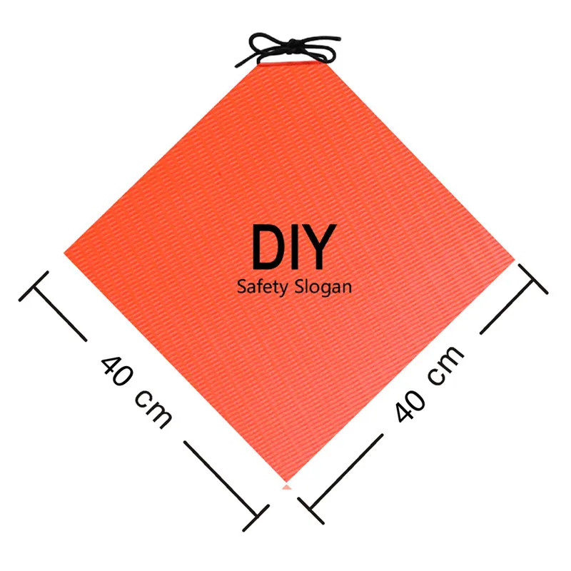 10pcs Customized LOGO PVC Sandwich Mesh Cloth Safety Warning Flag Rear Anti-collision Hanging Flag