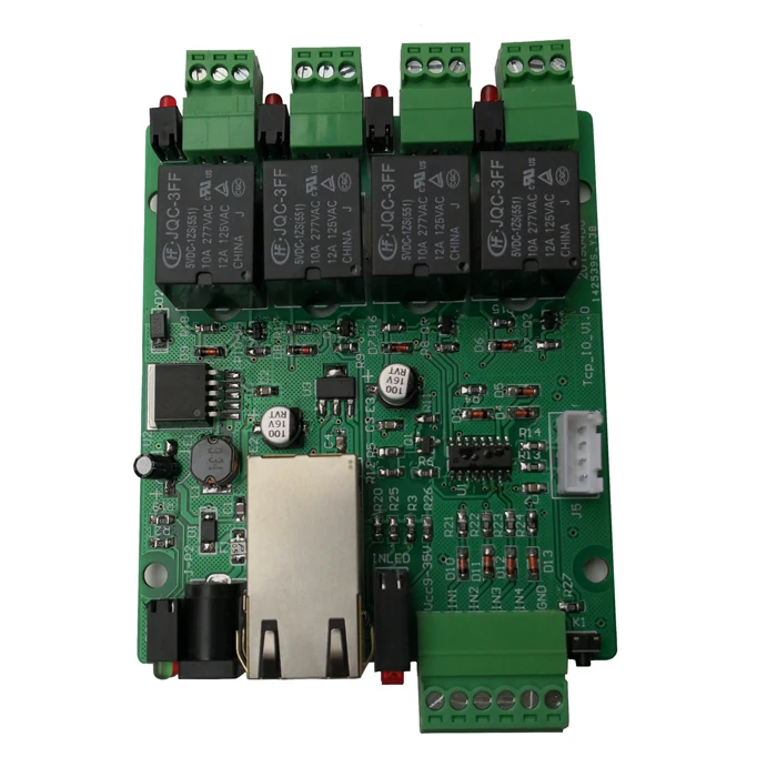 Four-way Network Relay Module Network Ethernet Relay Module/relay Controller/network Switch