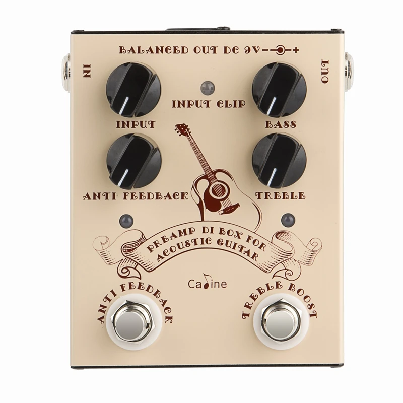 Caline CP-40 Acoustic Guitar Effect Pedal DI Box Cabinet Simulator Pedal Preamp Acoustic Guitar Parts & Accessories