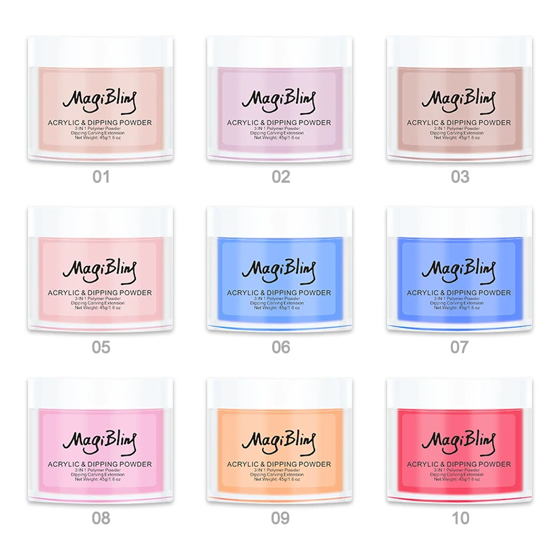 45g Großes Acrylpulver Rot Braun Farbe Nagelverlängerung Spitze Gravur 3D Muster Staubpulver Maniküre Professionelles Nagelzubehör – Detail 6
