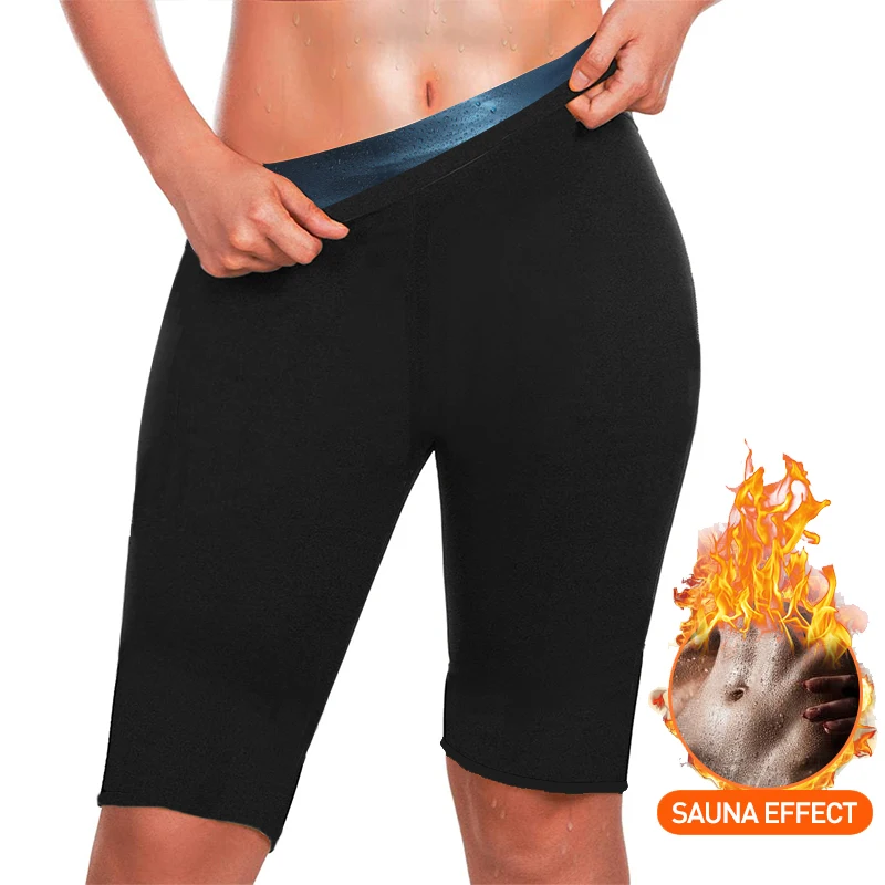 Women Body Shaper Sweat Sauna Pants Leggings Weight Loss Shapewear Sports Shorts Workout Underwear Fat Burning Slimming Panty