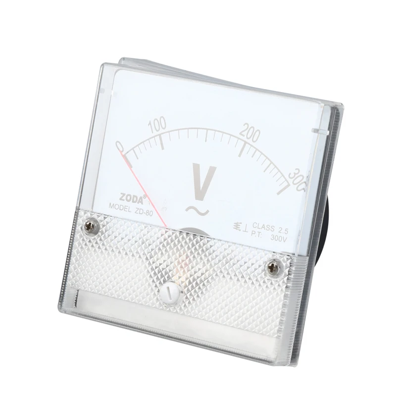 1PC DH-80-V 300V 500V AC Analog Meter Panel Gauge Voltage Meter 80*80MM Square Voltimetro Pointer Ammeter Voltmeter