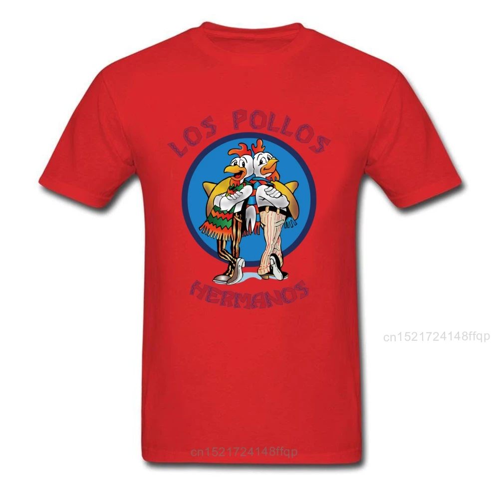 Los Pollos Hermanos Tshirt Men T-shirt  Fashion Breaking Bad T Shirt Chicken Brothers Tee Hipster Tops Cotton Clothes Funny