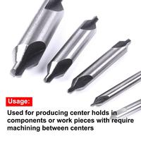 Hot 5PCS 3mm.4mm,6mm,8mm,12mm HSS Center Drills 60 Degree Combined Countersinks Angle Bit Set Tool Metric Drilling Tools