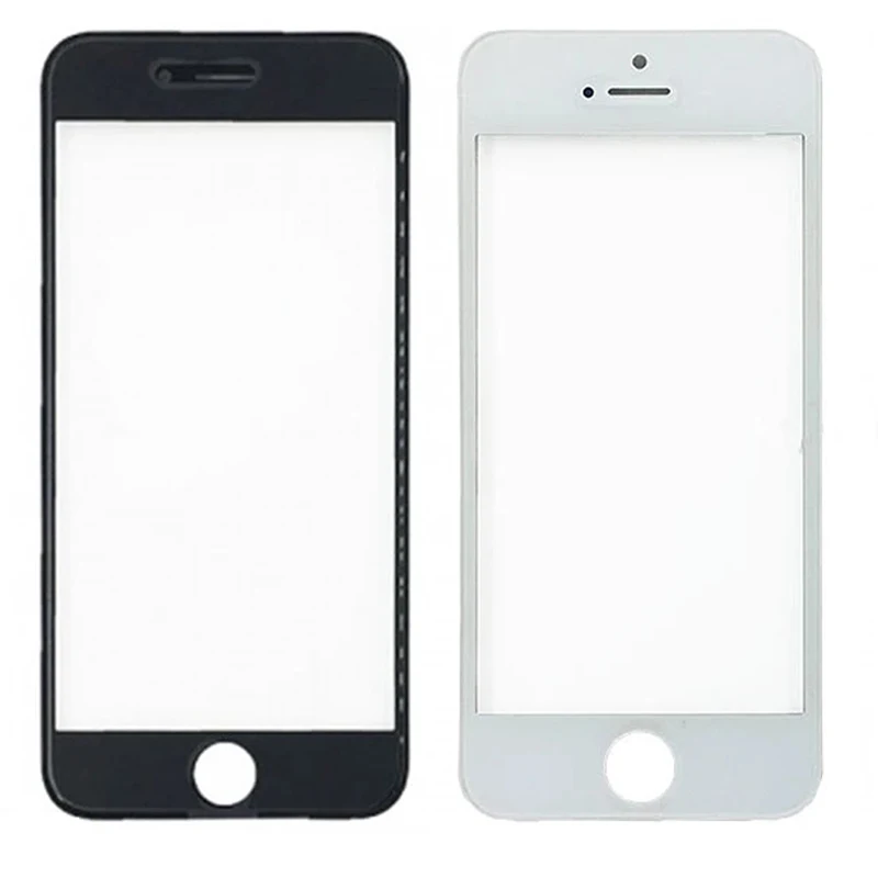 Outer Glass For iPhone 5 5s 6 6s plus 7 plus 8 Plus Repair Parts Only Touch Screen Glass Front Frame + Hot Glue Bezel + OCA