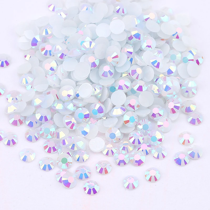 10000 pieces/bag Crystal AB/White AB 3mm 4mm Flatback Trimming Resin Motif Rhinestone Sticker Diamond Painting