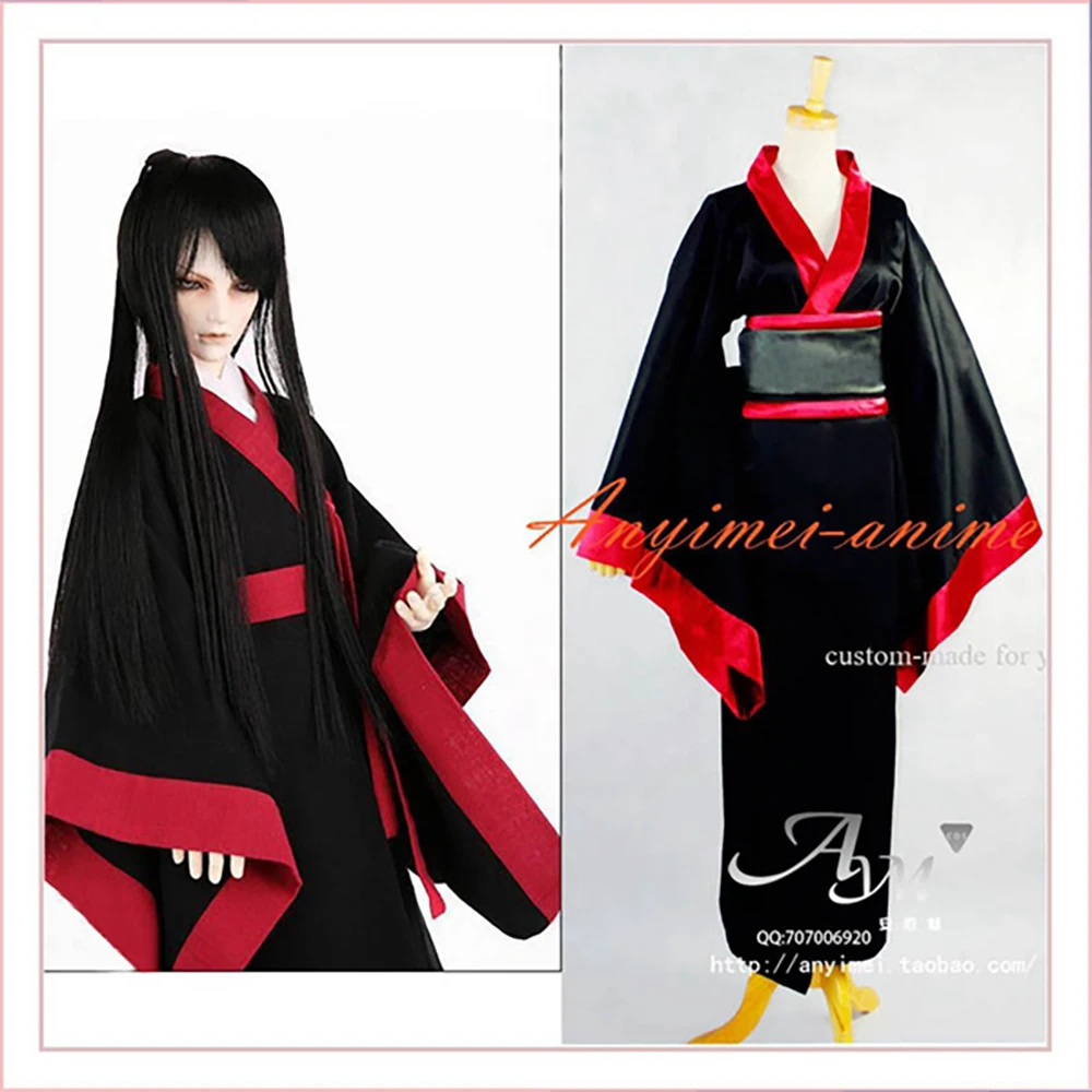 

fondcosplay Hanfu Ds Doll Kimono Gothic Lolita black satin Dress Cosplay Costume CD/TV[G698]