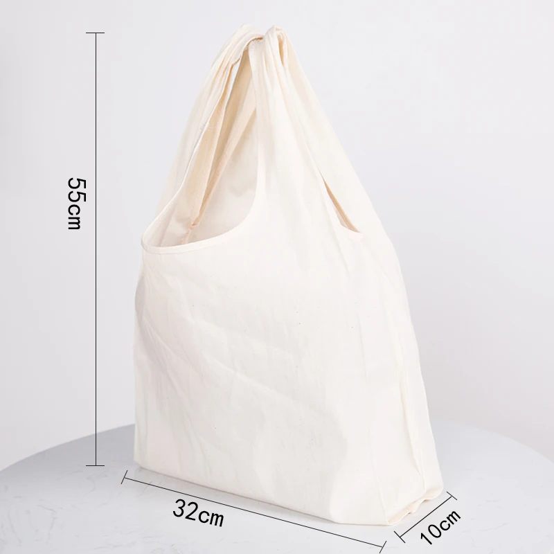 ECO Tote Einkaufs Leinwand tasche Folding Paket Hohe-Qualität Frauen Männer Wiederverwendbare rocery Hohe kapazität Falten Baumwolle Einkaufstasche – Detail 14