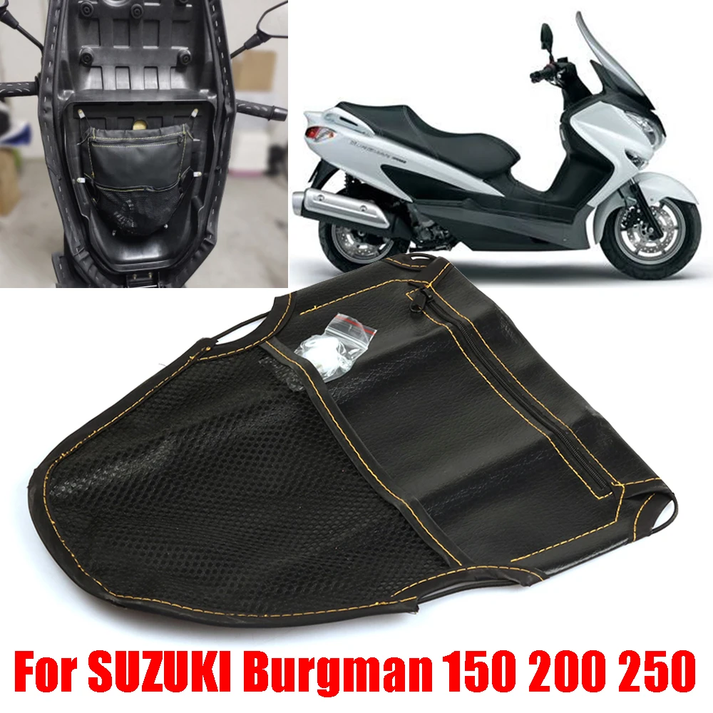 For SUZUKI Burgman 150 200 250 AN150 AN200 AN250 SKYWAVE Motorcycle Accessories Seat Bag Seat Under Storage Pouch Bag Tool Bag