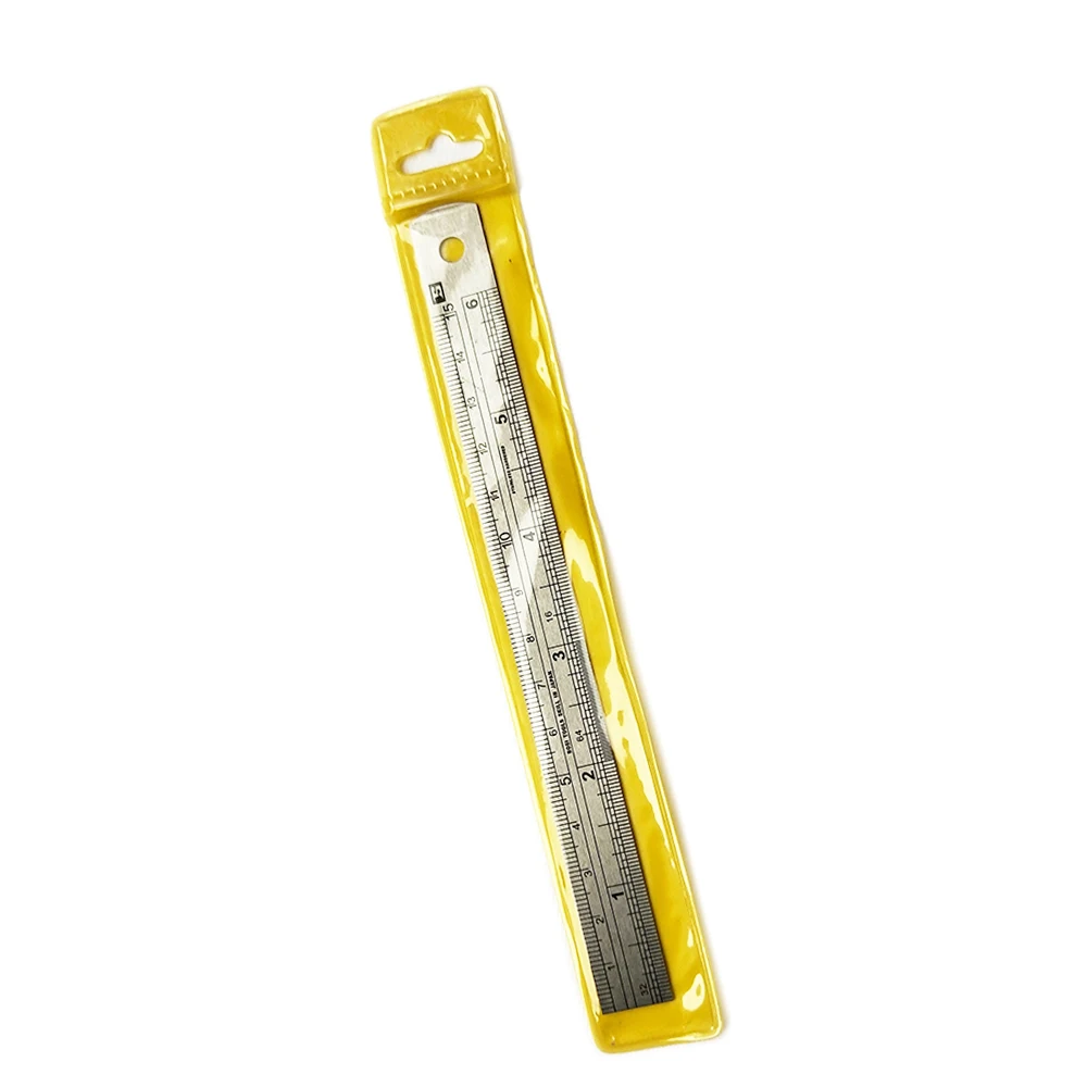 BOSI 15cm/6 inch imperial metric combinated stainless scale steel ruler measuring tool