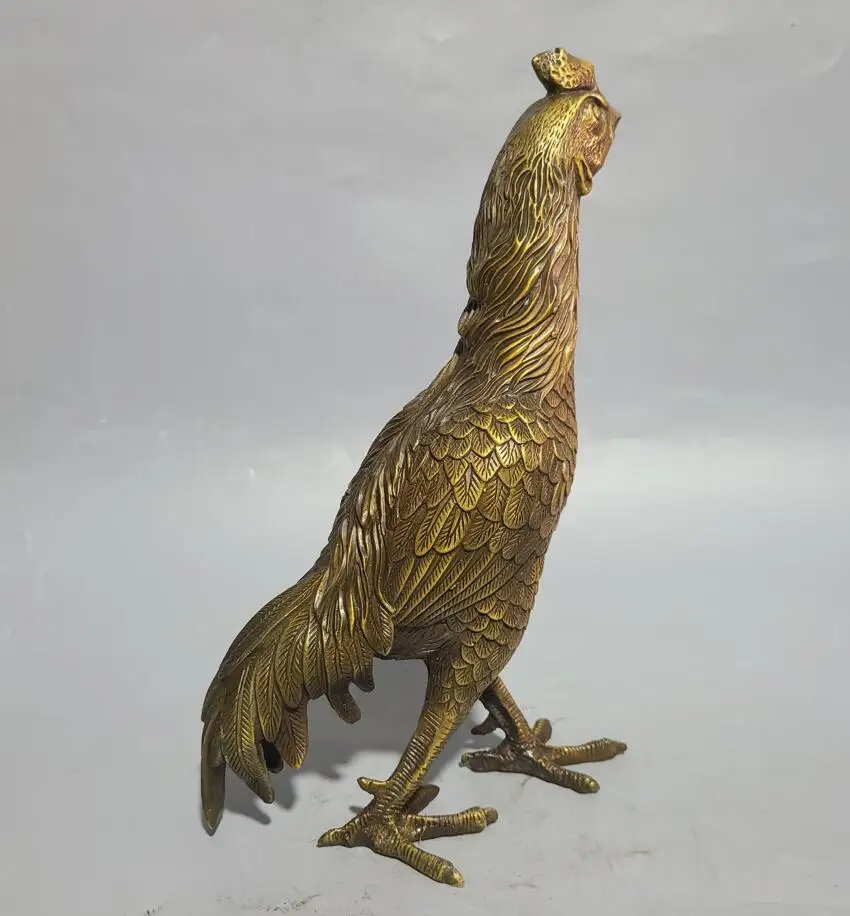 Archaize brass cockfighting household decoration crafts statue