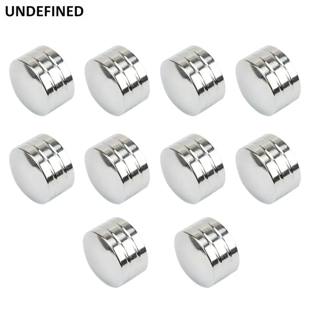 Chrome Motorcycle Head Bolt Cover Schrauben Screws Topper Caps CNC For Harley Touring Road Glide Twin Cam Sportster Dyna Softail