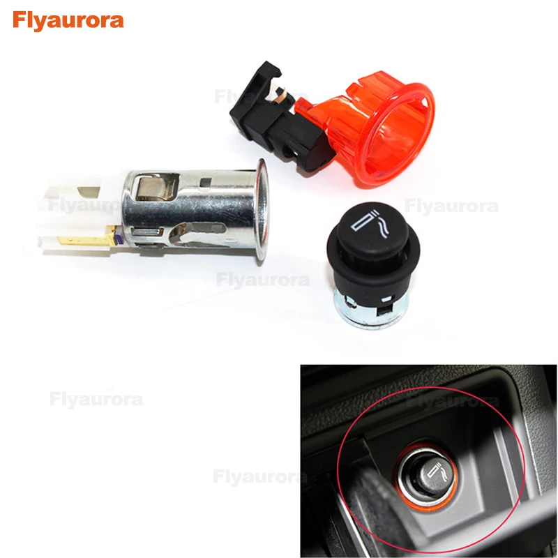 Cigarette Lighter for V W t5  polo golf 4 7 passat b6 b7 touran audi A3 Q3 skoda octavia kodiaq fabia rapid yeti seat leon ibiza