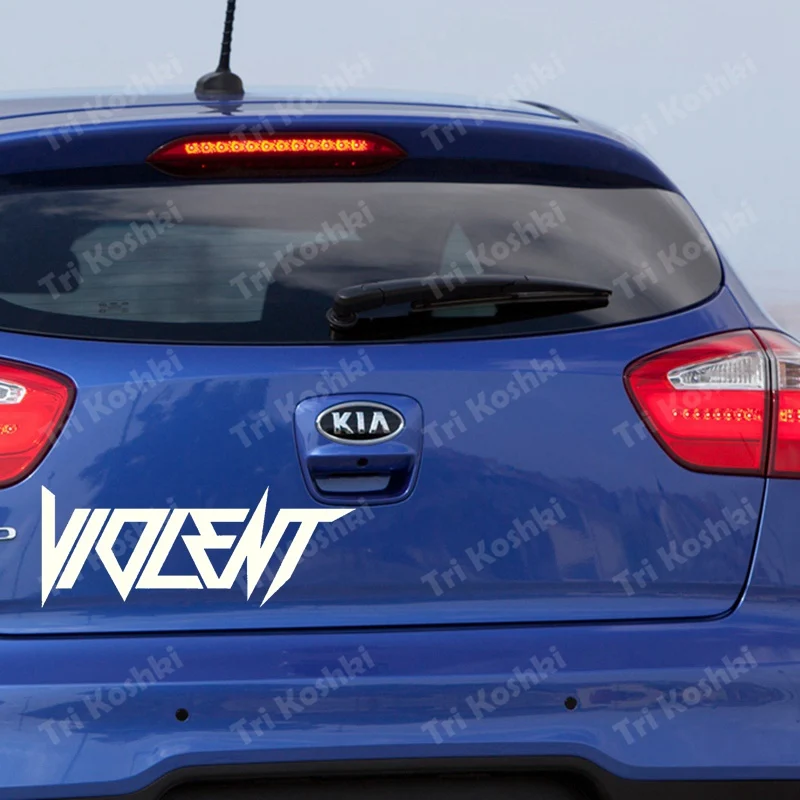 Tri Koshki HZX1473 text violent car sticker Vinyl Decals Waterproof sticker on Car Body Rear Window truck sticker