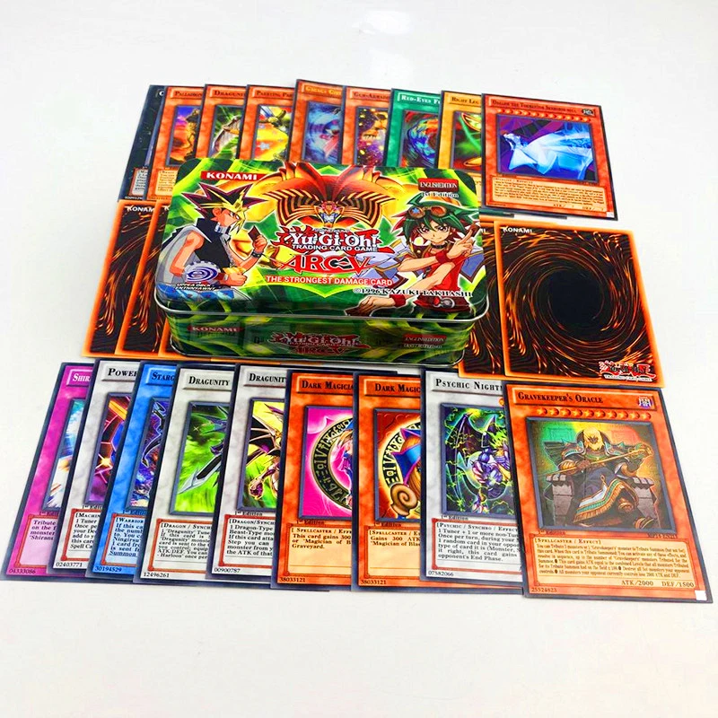 Tarjeta de colección de edición completa para niños, caja de hierro sin repetición con flash yugioh, tarjeta en inglés Muto, regalo de juguete, 41