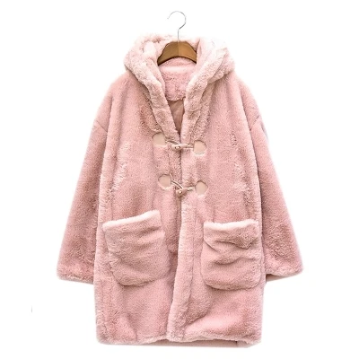 

Top brand Pink Cute New Ears Faux Rabbit Fur 18M40 high quality