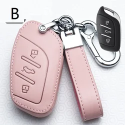 Leather Car Remote Key Case Key cove for MG MG6 ZS HS EV EZS EHS mg3 gs mg7 GT 2015 2016 2017 2018 2019 2020 Auto Accessories