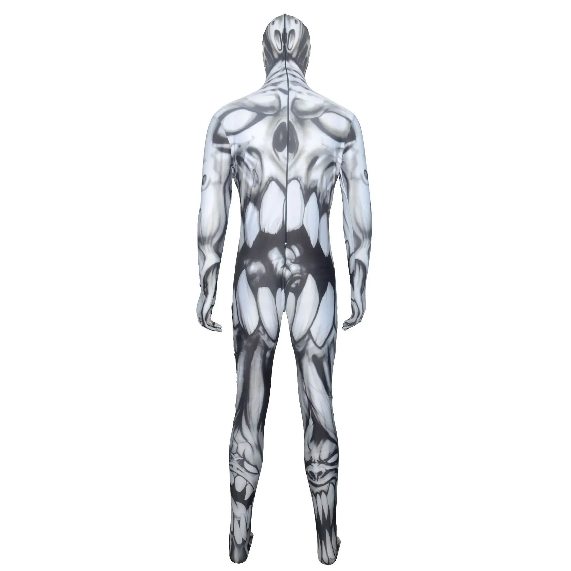 Costume de Cosplay de Fantôme Effrayant pour Homme Adulte, Tenue de Carnaval d'Halloween, de Zentai, de Zombie, de Batterie, d'Horreur, Drôle, C36M281