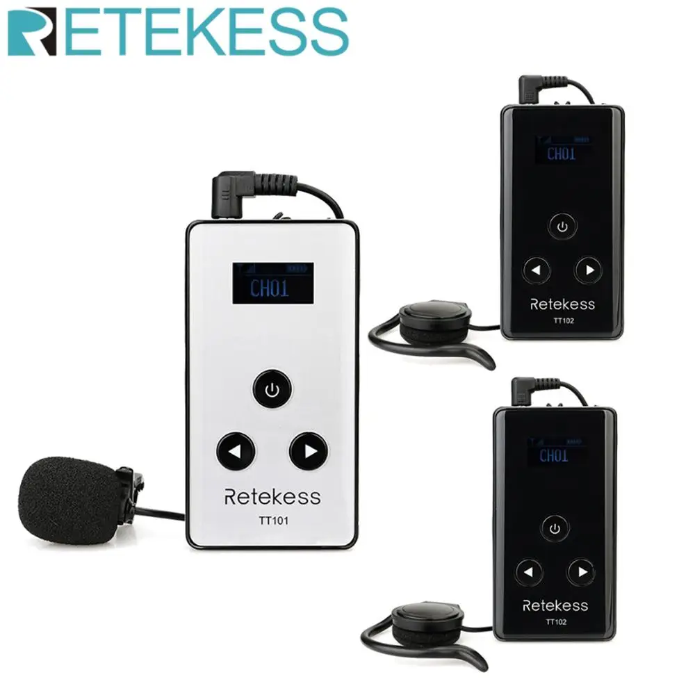 

RETEKESS TT102 Wireless Tour Guide System195-230MHz Audio Transmission System 99 Channel For Simultaneous Interpreting Reception