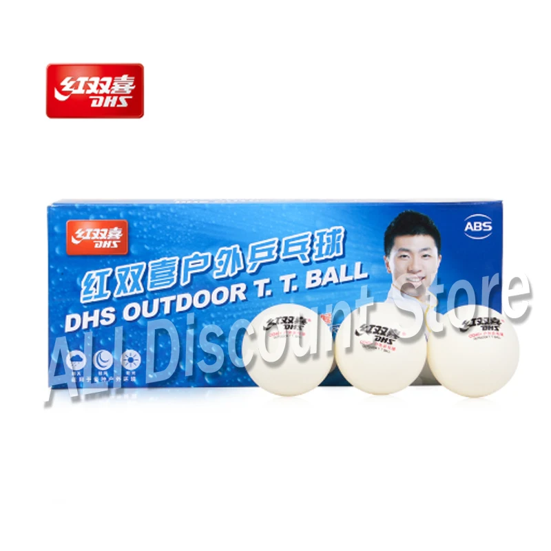 DHS Outdoor Table Tennis Ball New Stable Performance in all Weather Seamed ABS D40+ Balls Plastic Ping Pong Balls