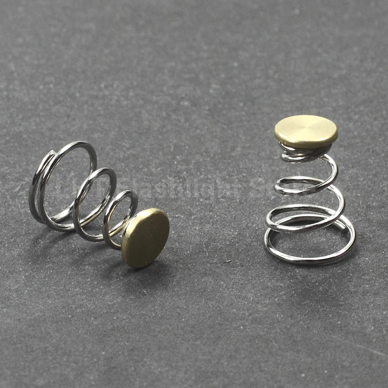 12mm (D) x 14mm (H) Nickel-Plated Phosphor Bronze Spring with Brass Button (5 PCS)