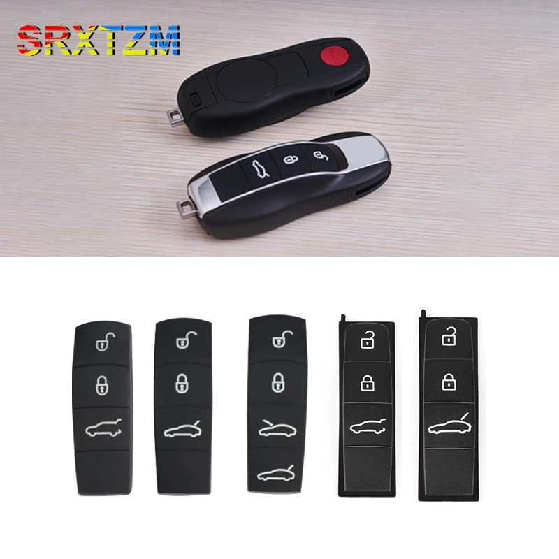 

Key Shell 3 Button Remote Key Fob Case Rubber Pad For Porsche 9ya Cayenne 971 Panamera Replacement Rubber Button Car Remote Key