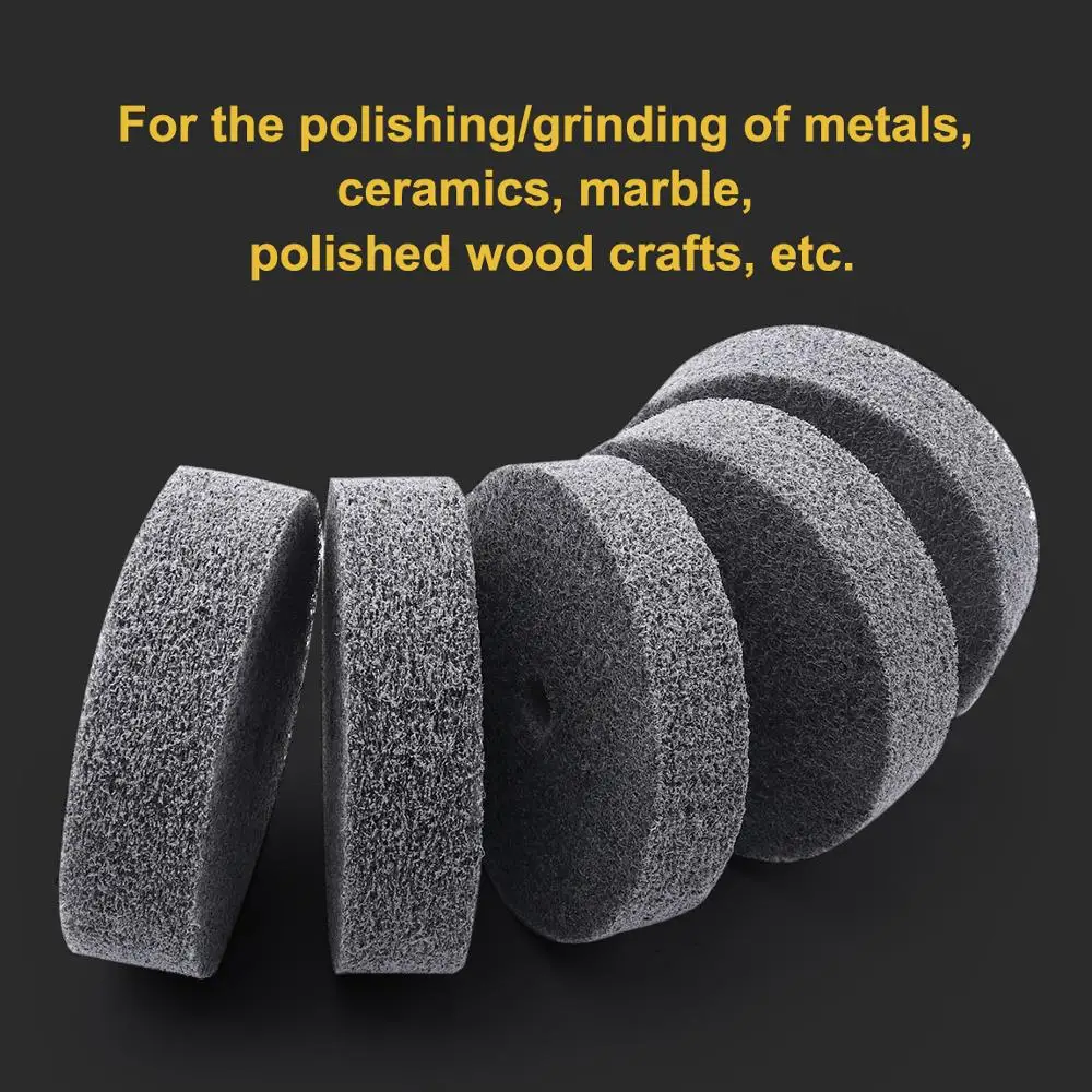 5 PCS 75mm Grey Fiber Polishing Buffing Wheel Sanding Disc for Polishing Grinding Metals Ceramics Marble Wood