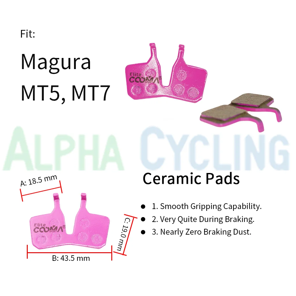 4 Pairs Ceramic Bicycle Disc Brake Pads for Magura MT7 PRO, MT7, MT TRAIL CARBON, MT TRAIL SPORT, MT1893, MT5, MT TRAIL SL