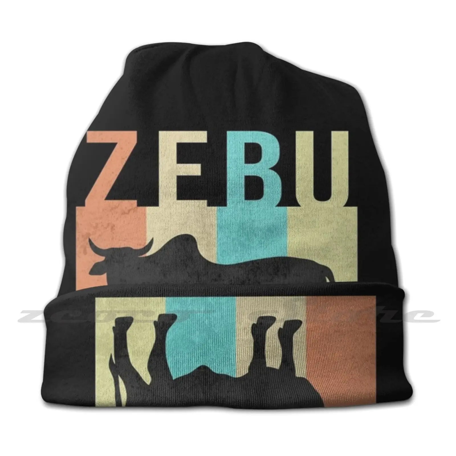 Zebu Vintage Classic Adult Kids Knit Hat Hedging Cap Outdoor Sports Breathable Zebu Vintage Zebu Vintage Zebu Zebu Animal