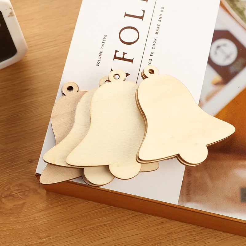 

10pcs Christmas Wooden Pendants Xmas Tree Hanging Ornaments DIY Wood Crafts For Home Christmas Party New Year Indoor Decorations