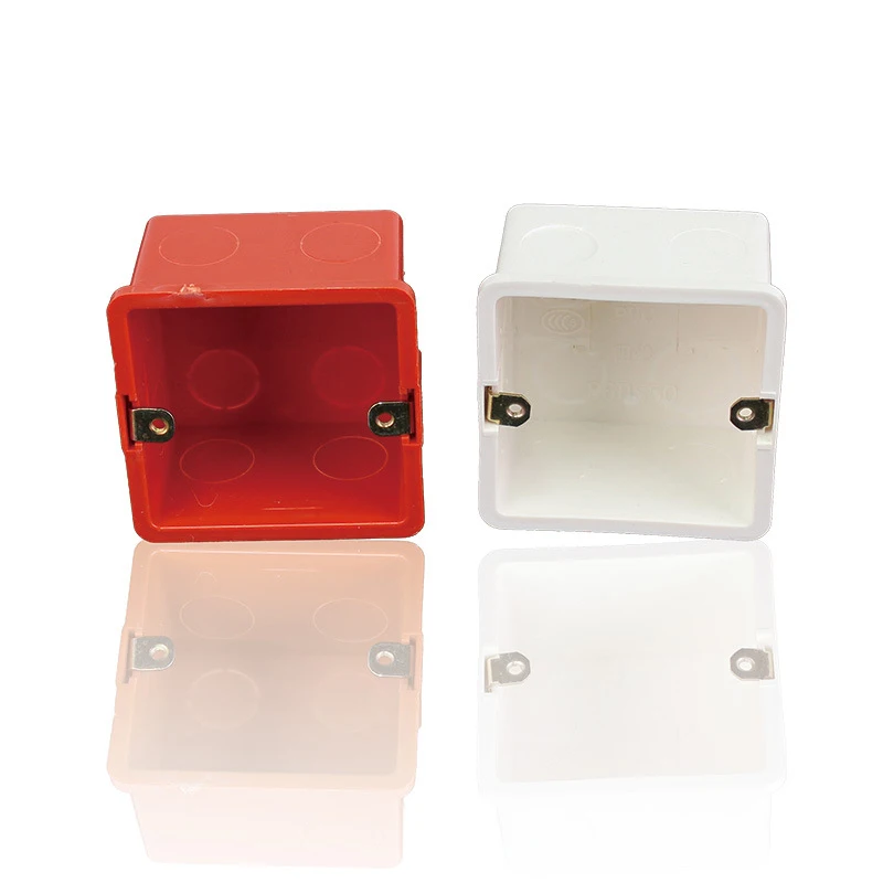 86 Type PVC Junction Box 50mm Flame Retardant Wire Concealed Box Switch Socket Bottom Box 50mm