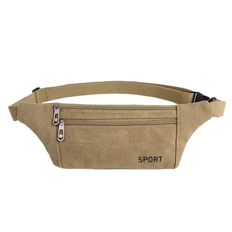 Sac banane en toile imperméable pour sports de plein air, sac de course, sac de ceinture de fitness, sac de ceinture de gymnastique, sac d'équitation de vélo, sac de téléphone portable