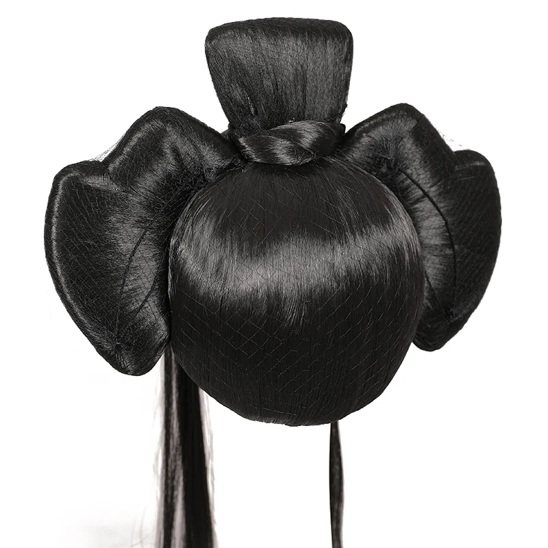 Zwart Anime Cosplay Haar Voor Vrouwen Royal Haarproducten Vintage Haar Kit Marsquerade Dress Up Prinses Party Tv Movie Spelen