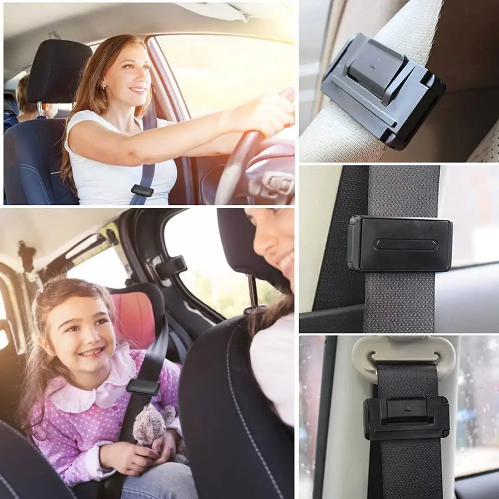 2PCS Retainer Seat belt Stop Button Non-Slip Buckle Car Safety Seat Belt Stopper Spacing Limit Buckle Clip