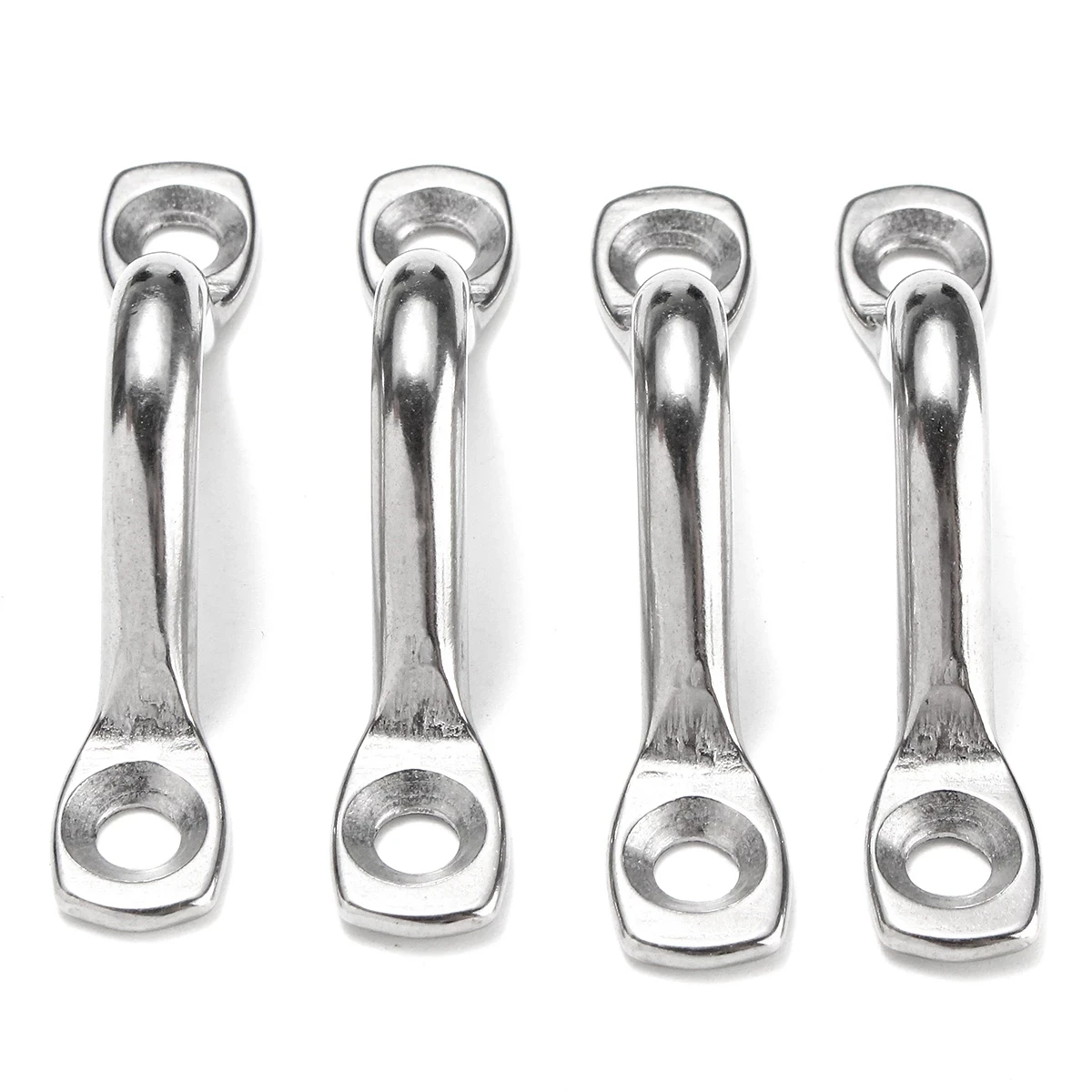 4PCS/10PCS 316 Stainless Steel Wire Eye Straps Saddle Clip Boat Yacht Ship Marine Plate Staple Ring Hook Handle Doorknob