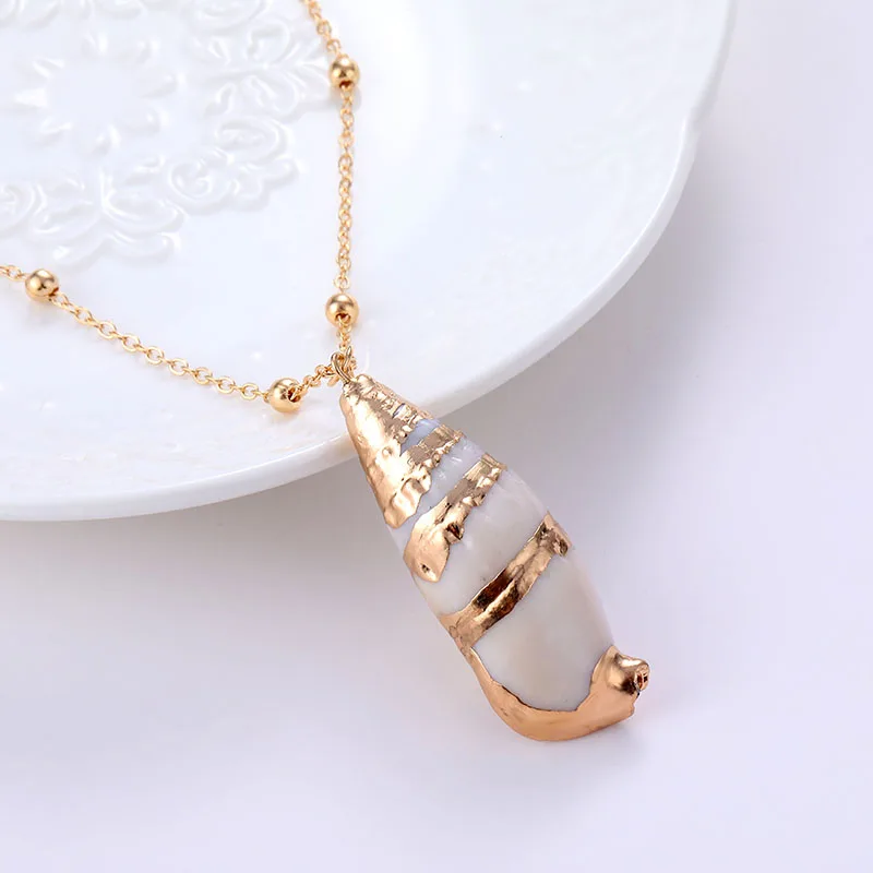 Hot 2019 Bohemia Conch Shells Necklace Sea Beach Shell Pendant Necklace For Women Female Shell Cowrie Summer Party Gift Jewelry