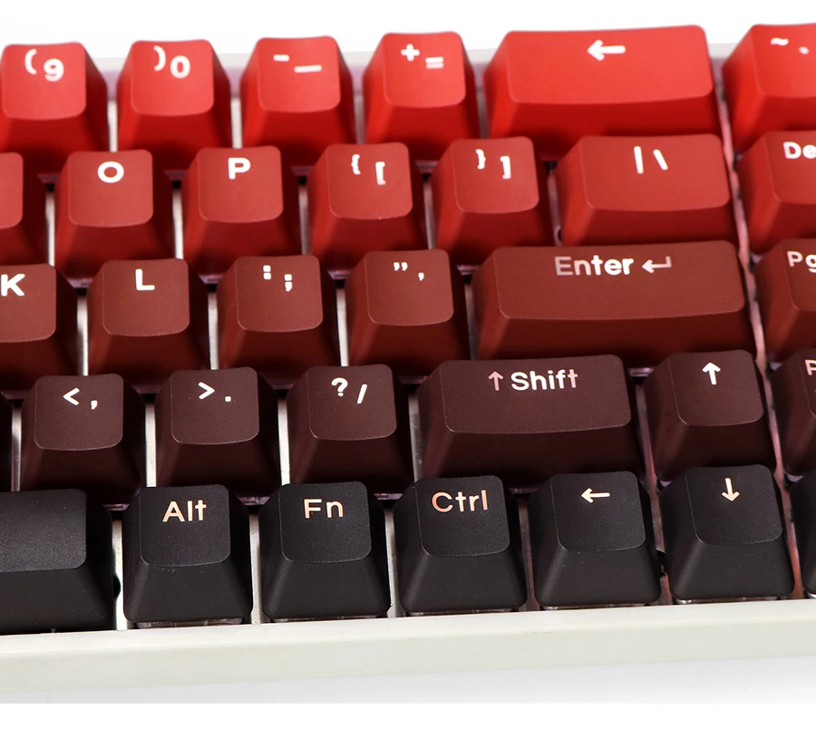 Mechanical Keyboard Keycaps Red Color Backlit Transparent PBT OEM Profile Suit 68 84 96 104 Keys GK61 Anne Pro 2 Varmilo RK61