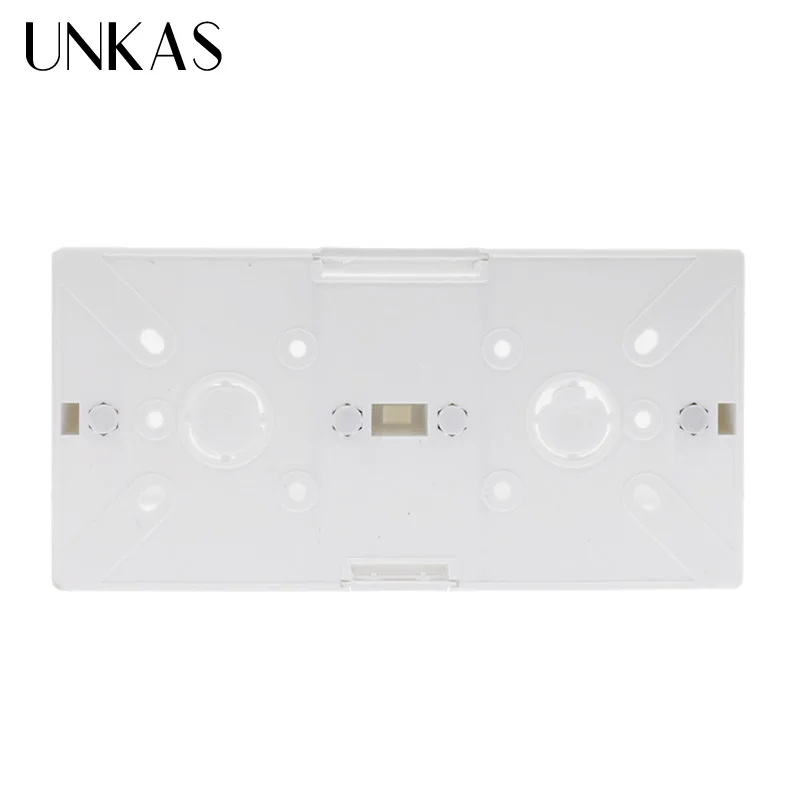 UNKAS External Mount Box 172mm*86mm*33mm for 86 Type Double Touch Switches or Sockets Apply For Any Position of Wall Surface