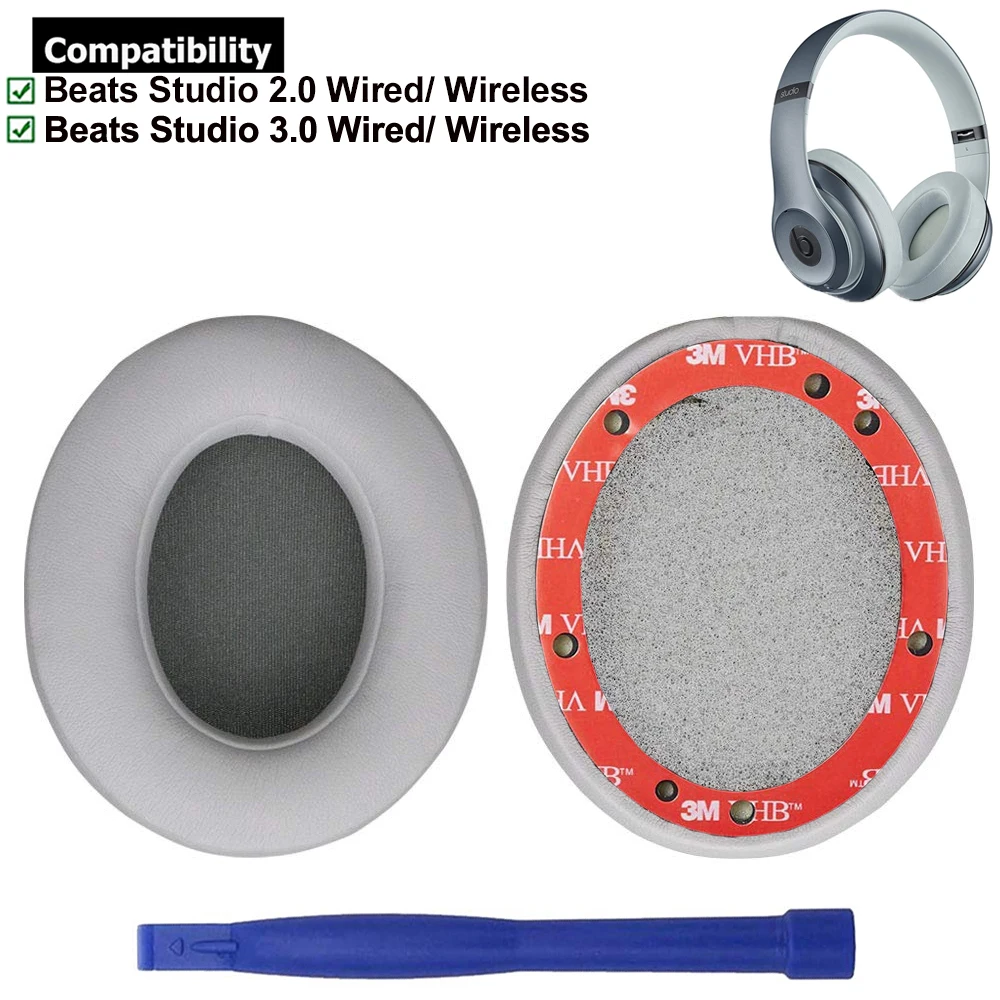 1 Paar Vervanging Oorkussen Oorkussens Pads Moffen Voor Beats Studio 2 3 2.0 3.0 Draadloze B0501 Bedrade B0500 Over ear Hoofdtelefoon