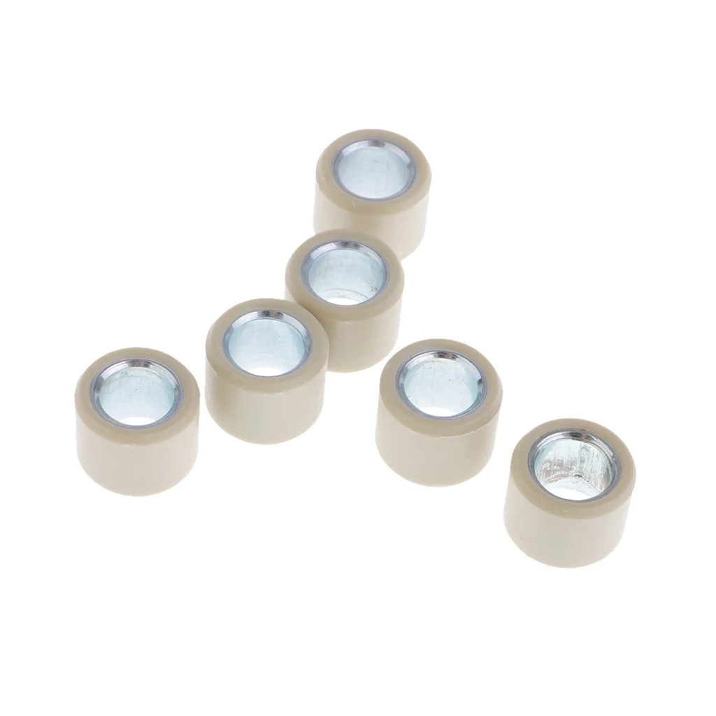 6 Pieces Variator Rollers Roller Weights 6.5g 16x13 For GY6 50CC 80CC Engine Scooter