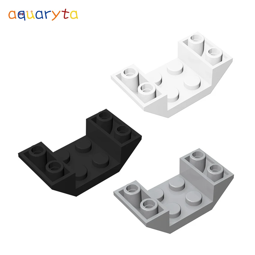 Aquaryta 20pcs Building Blocks Parts MOC Plates 2x4 Reverse Curved Brick with Holes Compatible 4871 DIY Education Toys for Teens