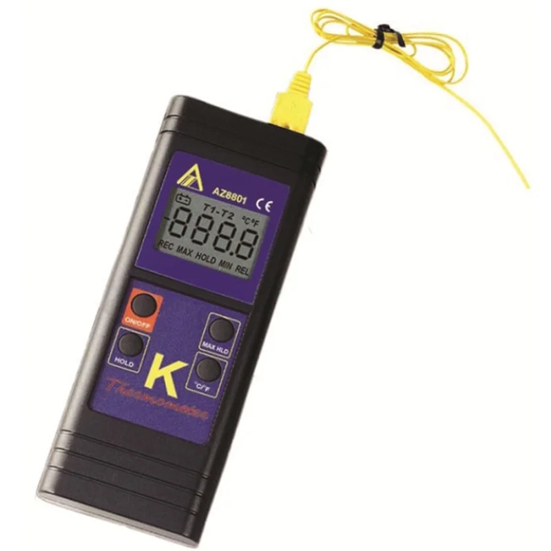 AZ 8801 Single K Thermometer LCD Updates Every one Second,Max/Min Temperature Record Checking.